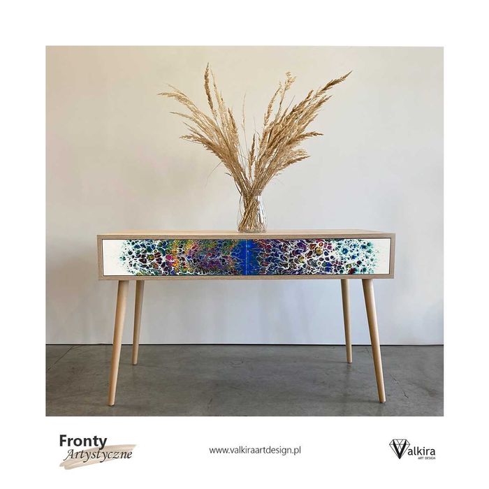 Fronty meblowe, artystyczne - ręcznie malowane metodą pouringu