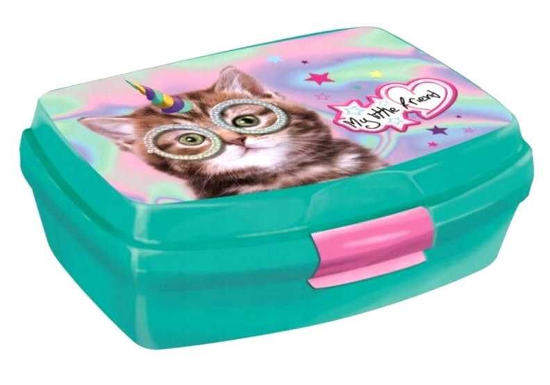 Śniadaniówka z kotkiem DO SZKOŁY i na wycieczki NOWA