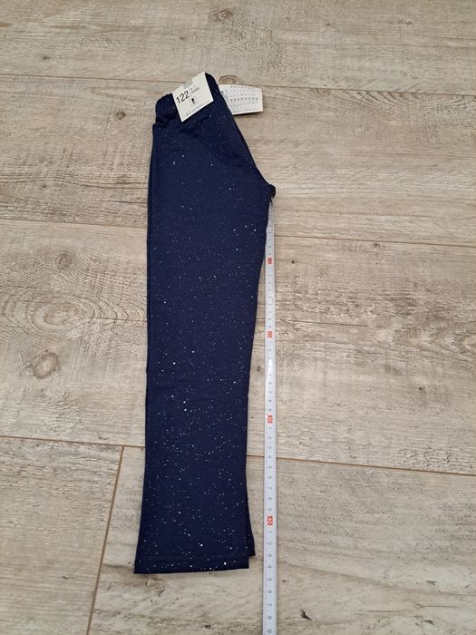 Getry/ legginsy ocieplane - granat z drobinkami - rozm 122