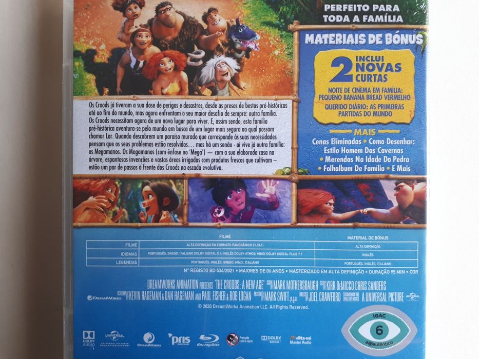 Blu-ray Croods Uma Nova Era (Selado)