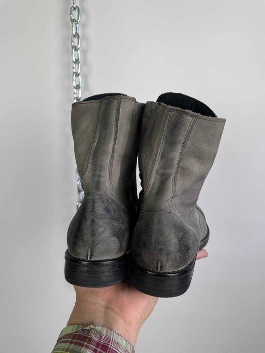 Жіночі високі сірі шкіряні ботинки черевики l'idea lidea leather