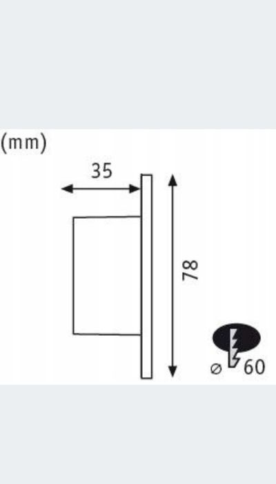 OPRAWA Ścienna LED Przyschodowa Okrągła Biała Design PL92924 Paulmann