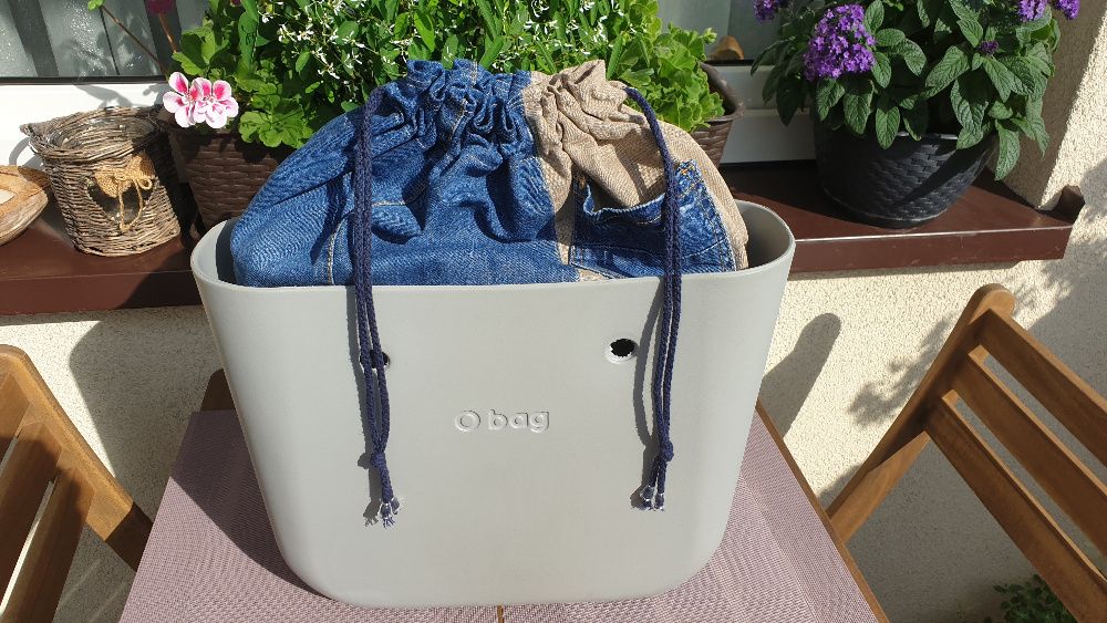 Organizer standard komin jeans patchwork boho do torby obag różne kol.