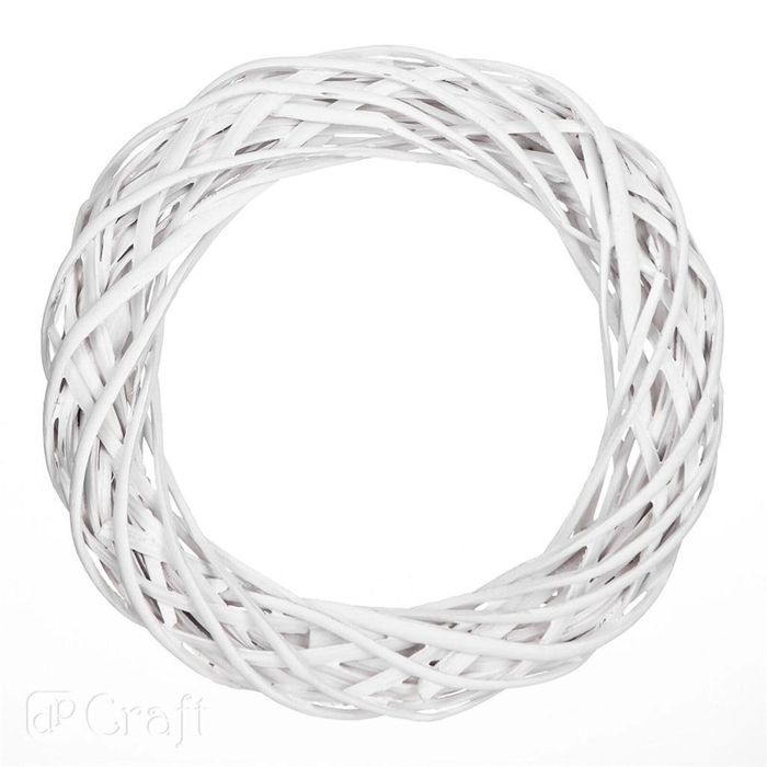 Wianek wiklynowy biały 36cm Dalprint folia,359x359 mm