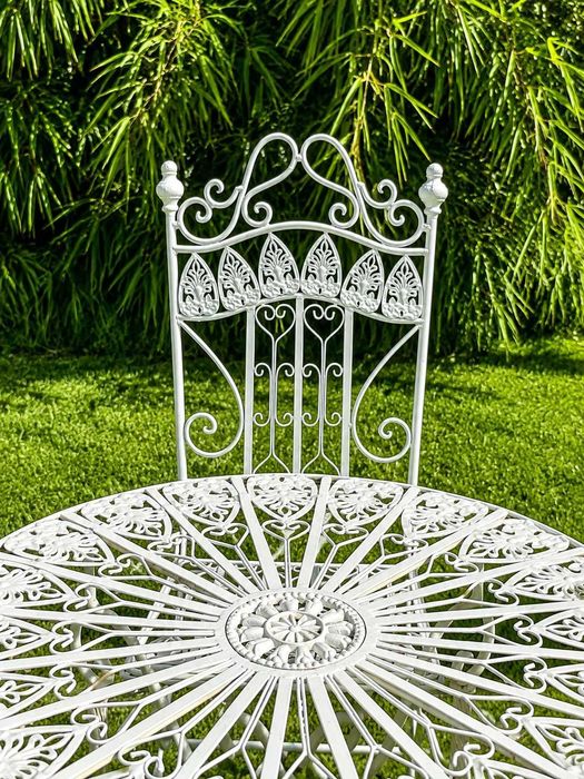 Conjunto de Jardim Vintage Campestre — Mesa + 4 Cadeiras