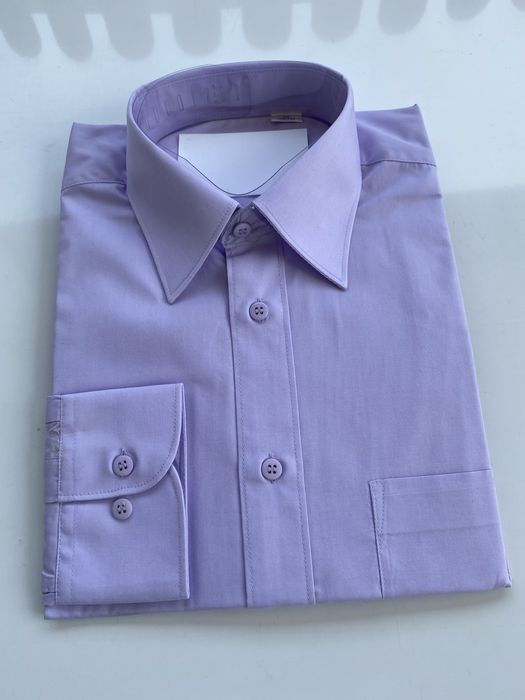 Koszula męska nowa 39 rozmiar 176-182 wrost liliowy gładka długi rękaw