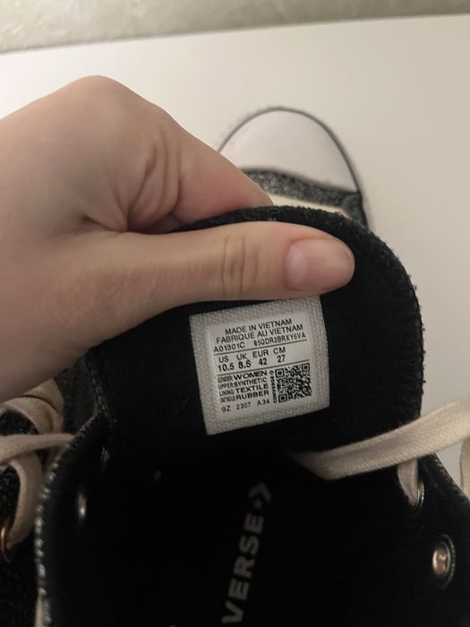 Кеди converse all star на платвормі високі жіночі 41-42 розмір