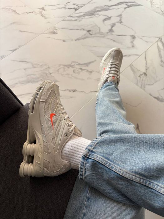 Nike Shox Ride 2 Light Bone and Turf Orange, Найк Шокс