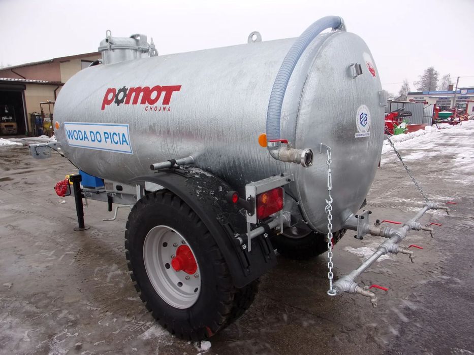 Pronar Przyczepa-Cysterna-Beczkowóz do transportu, przewozu, dostarczenia wody pitnej T507/5 POMOT 5000 Litró, Wóz Asenizacyjny POMOT T507/3 - 4000 litrów, nie Meprozet  Dostępne w Rad-Masz, Rolmasz Opoczno