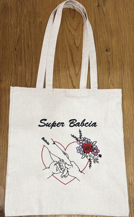 Torba z dowolnym napisem haftem personalizowana imię imiona dzień Mamy Matki torba z nadrukiem haft prezent pamiątka personalizacja