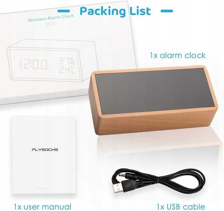 Flysocks Budzik LED Cyfrowy