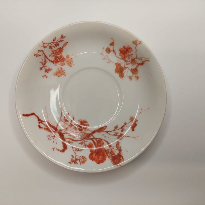 Старинная антикварная коллекционная чашка блюдце Братья Корниловы  РИ