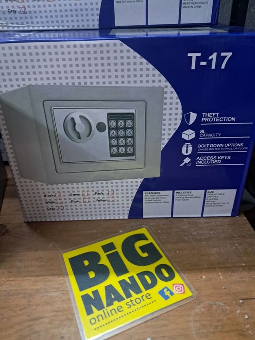 Cofre Eletrónico Digital Novo (Modelo T-17) – Cor Cinza
