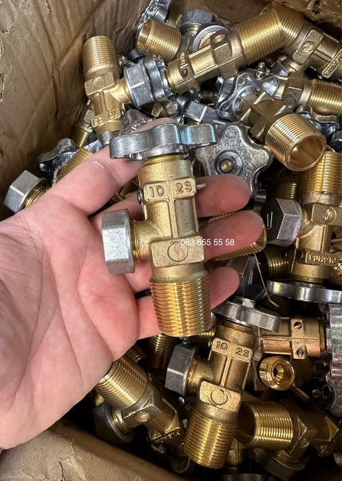 Вентиль баллонный пропановый, кран газовый ВБ2 с конической резьбой