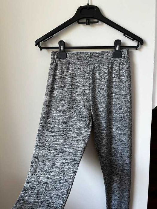 Szare sportowe legginsy z wysokim stanem 36 S leginsy fitness