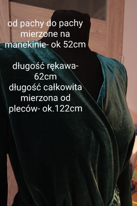 Sukienka zielona zamszowa Solar
