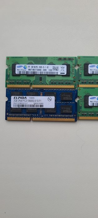 4 планки памяти для ноутбука DDR3 2gb