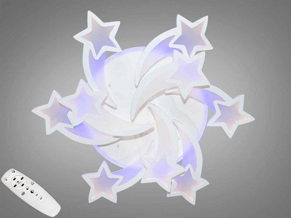 Ексклюзивна LED люстра з пультом для дитячої кімнати, 150W, біла
