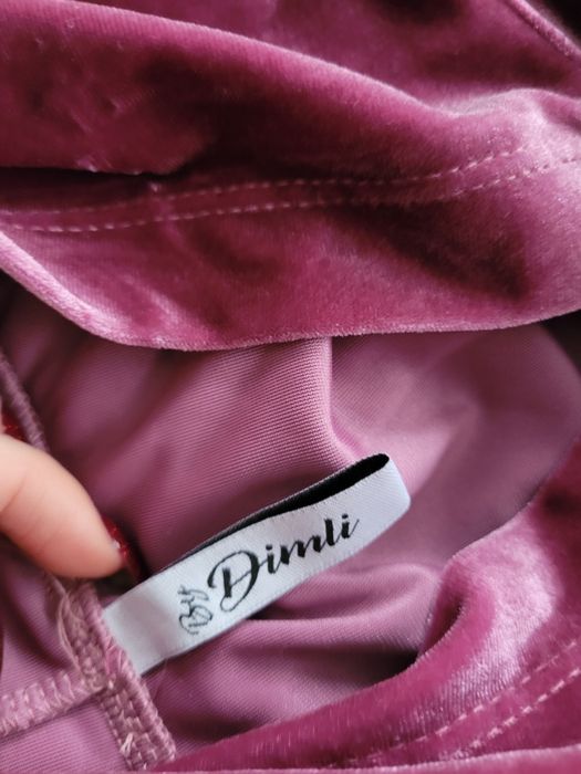 Dres welurowy komplet bluza dresy