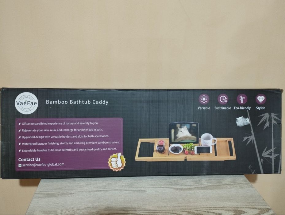 Бамбукова полиця для ванноі Vae Fae