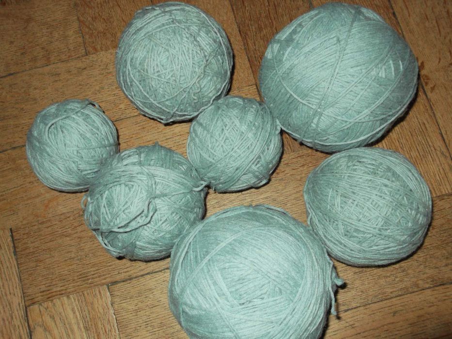 włóczki różne - niebieskie, 1,5 kg, 90 zł
