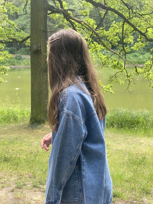 Джинсова куртка (джинсовка) Zara на дівчинку, розмір 11-12 років