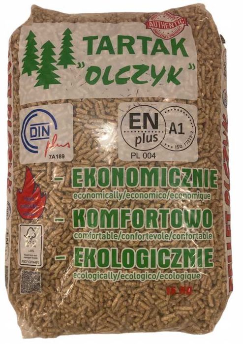 Pellet drzewny olczyk opał zimowy A1 ENplus - paleta 975 kg