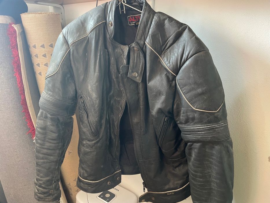 Casaco motard em pele Altis   novo