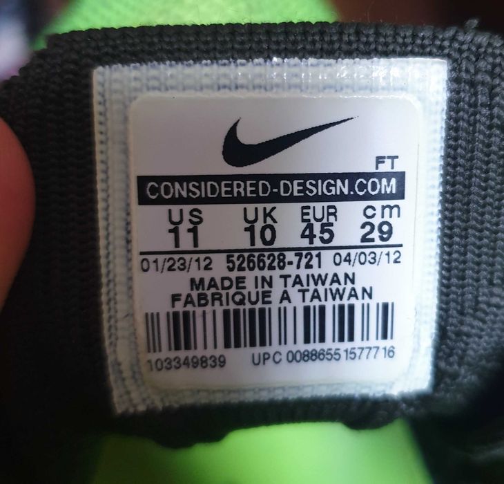 Nike Flyknit Racer Volt 2012 11US/45EUR/29CM