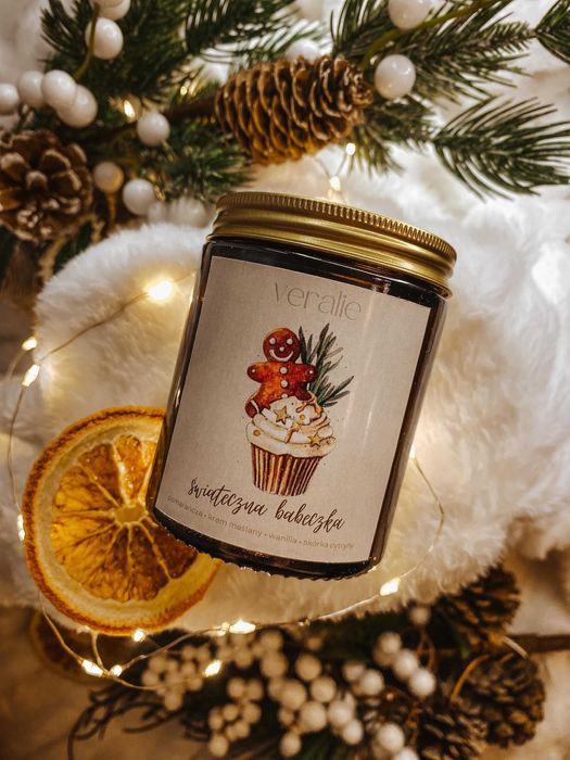 Świeczka sojowa 180 ml - prezent na święta [świąteczne zapachy]