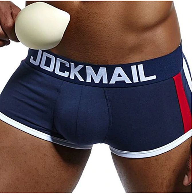 Męskie bawełniane bokserki z wkładką powiększającą Push Up - L