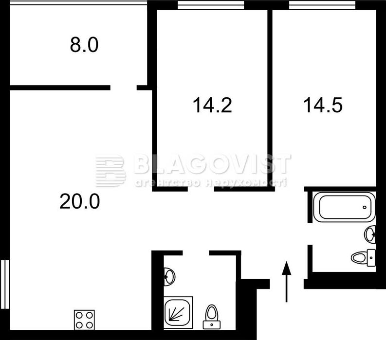 3-кімнатна квартира за адресою (площа 82 м²) - Atlanta.ua - фото 17