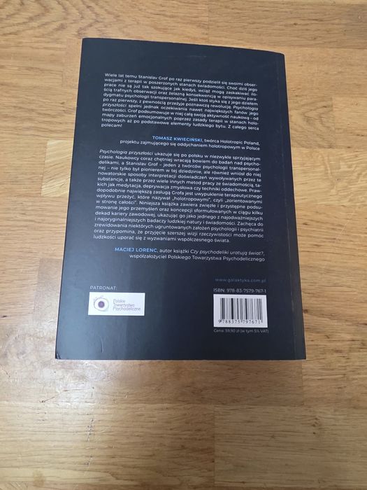 Książka Psychologia Przyszłości Stanislav Grof. Unikatowe książka .