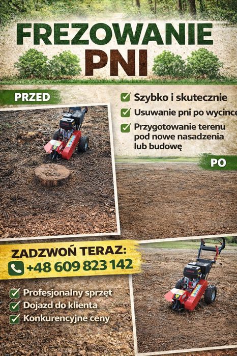 Karczowanie mulczer mulczowanie wycinanie koszenie  rowów,  poboczy
