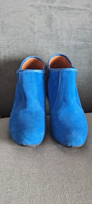 Botins azul camurça