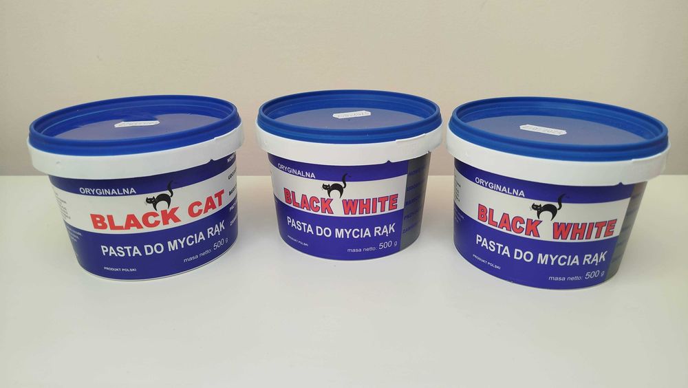 5x Pasta "BLACK CAT" 500 g niebieska i czerwona