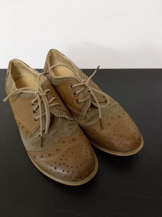 Półbuty oxford khaki Centro rozmiar 39