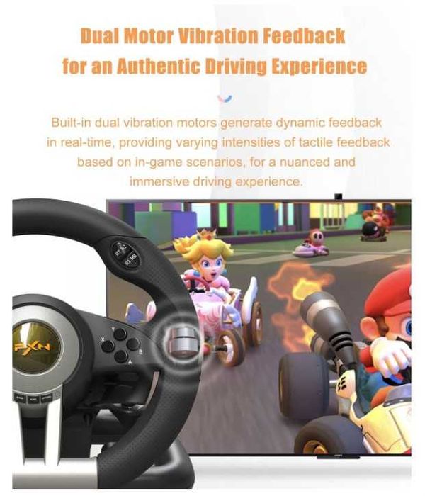 Kierownica gamingowa z pedałami PXN V3 Pro