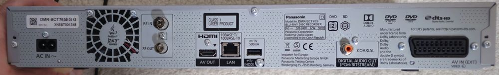 Програвач 3D Blu-ray Panasonic DMR- ВСТ765AG Silver