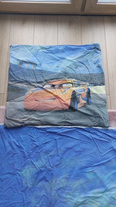 Pościel chłopięca 160x200 zygzak auta poszewka na kołdrę i poduszkę