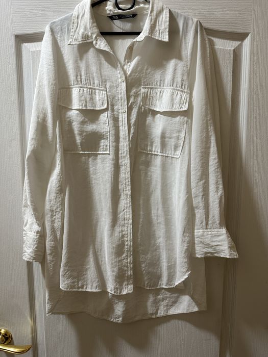 Біла блузка Zara, оверсайз