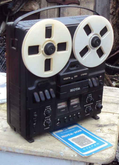 магнитофон НОТА 203 стерео бабинник рабочий/состояние нового\документы