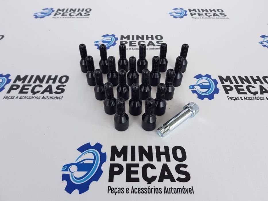 Pernos Aperto Interior Curtos Pretos M12x1.50