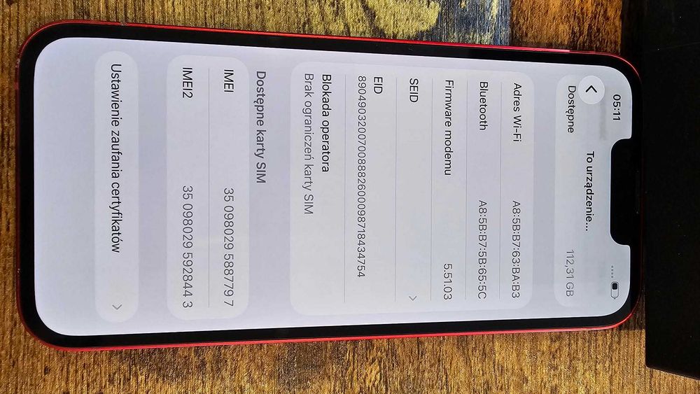 Iphone 13 128Gb Bat:100% Red Gwarancja/SklepGSM/Lwsk