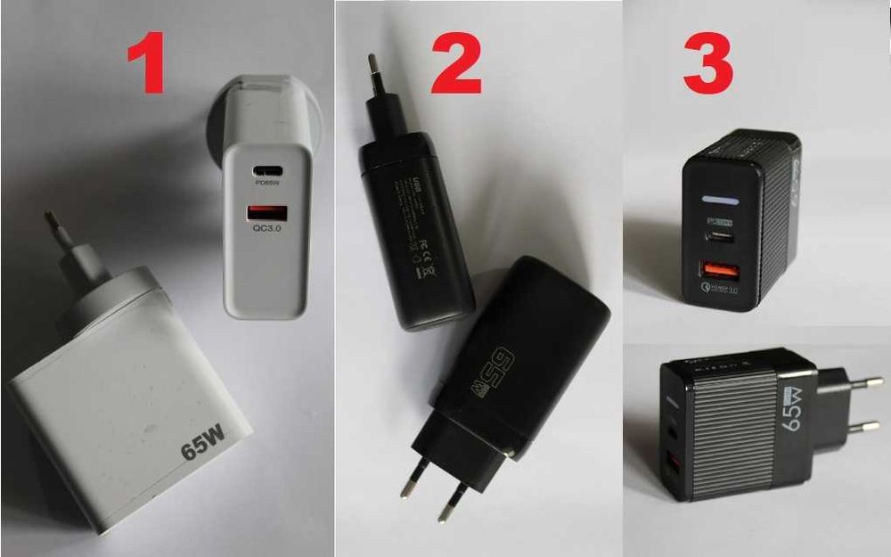 Зарядний пристрій блок живленя 20V 65W швидка зарядка смартфон ноутбук