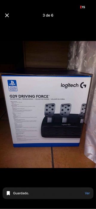 Volante e Pedais G29 Driving Force Logitech, NOVO c/garantia