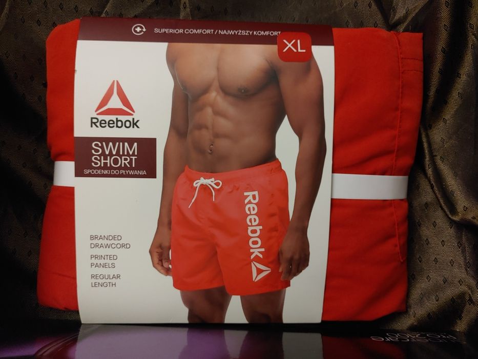 Bokserki do pływania Reebok czerwone XL
