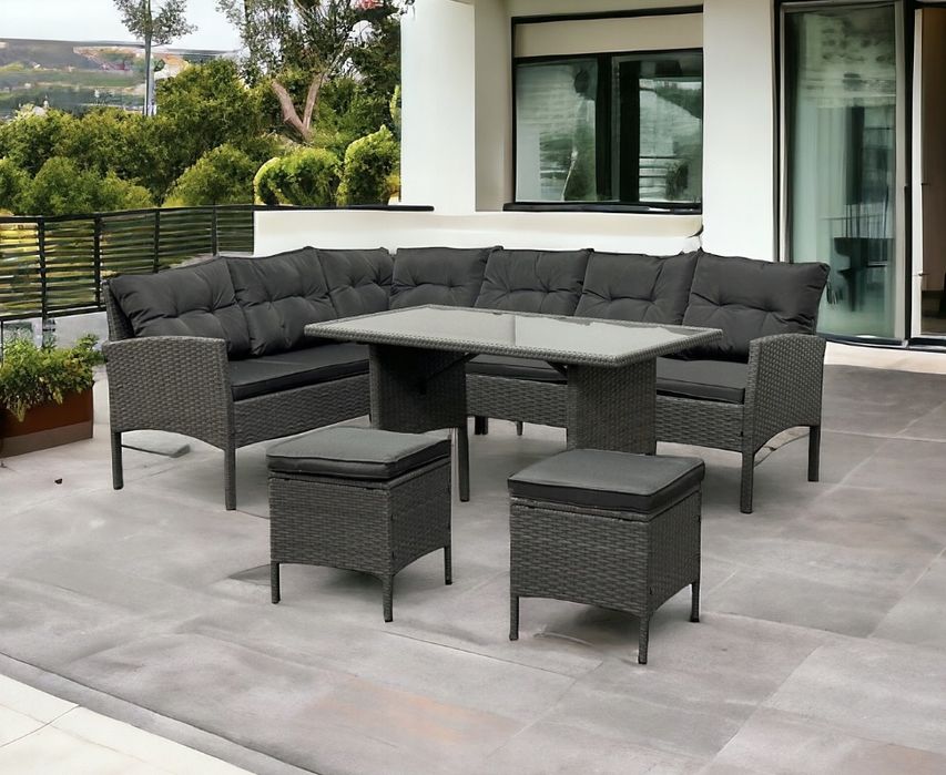 Narożnik ogrodowy technorattan zestaw meble ogrodowe kolory