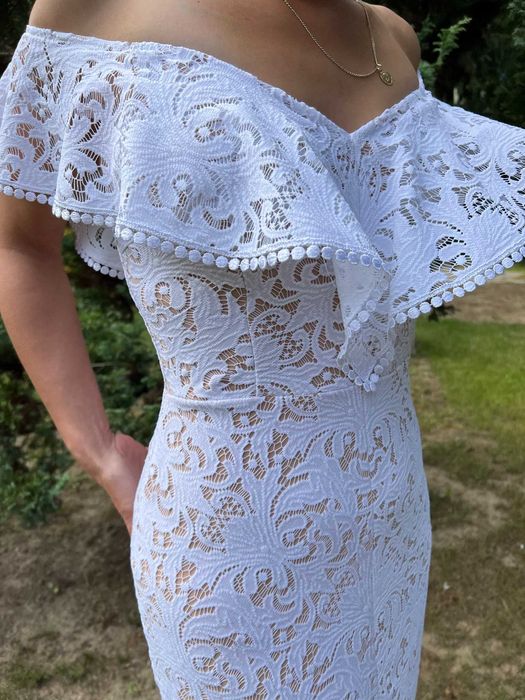 NOWA Suknia hiszpanka Santorini Marty Trojanowskiej (rozm. M) + GRATIS