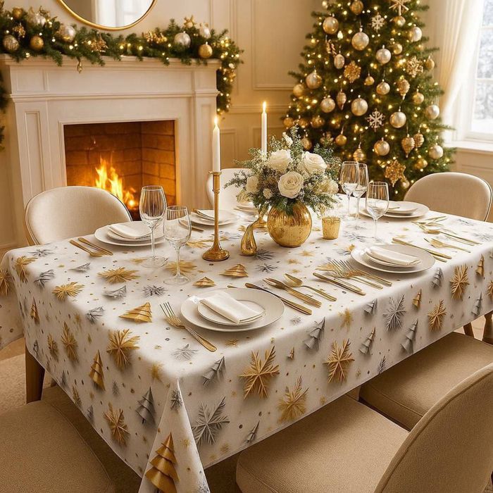 Розпродаж! Святкова тефлонова скатертина водонепроникна скатерть